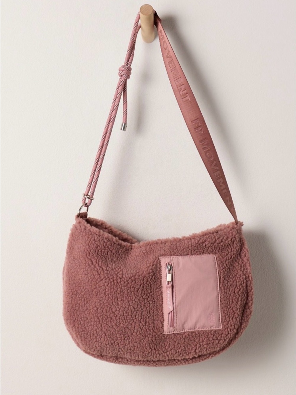 Free People Dusty Rose NWT Sherpa Hobo Bag Sold out online